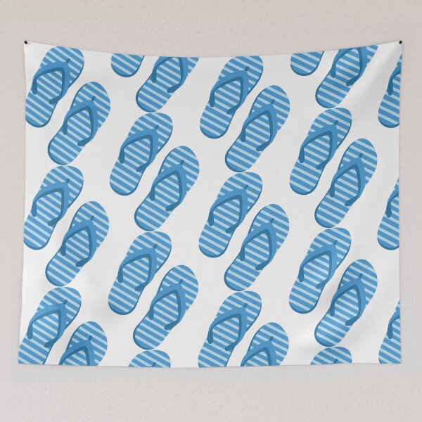 Item preview, Blue Flip Flops Summer Illustration designed and sold by BetweenForms.