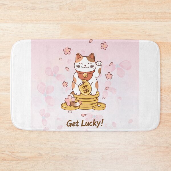 Item preview, Maneki Neko Luck Charm: Mystic Cat & Cherry Blossom designed and sold by AetherNest by Alicia Jia Dong.