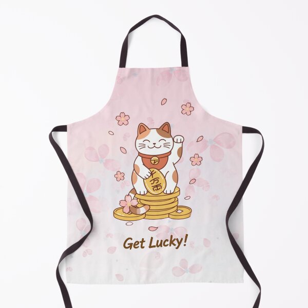 Item preview, Maneki Neko Luck Charm: Mystic Cat & Cherry Blossom designed and sold by AetherNest by Alicia Jia Dong.