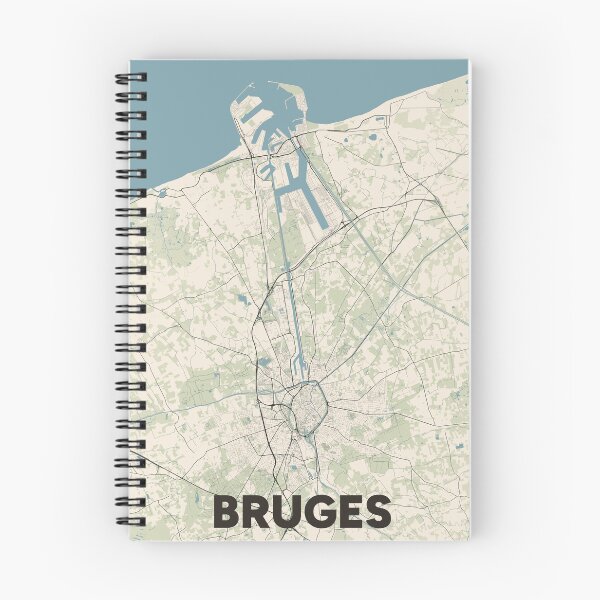 Item preview, Bruges Map designed and sold by MapsNerd.