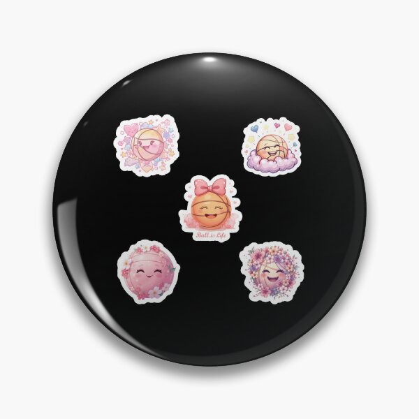 Item preview, Cute Kawaii Basketball Pastel Pink Vibes Set designed and sold by madebyjulia7.