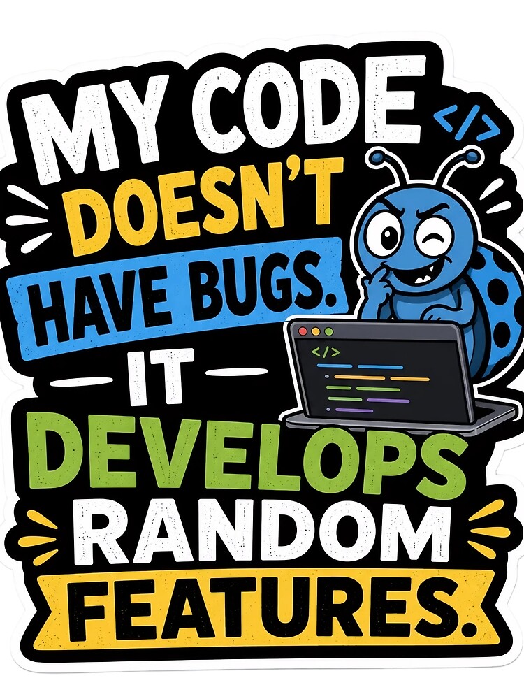Thumbnail 3 of 3, Scarf, My Code Doesnt Have Bugs It Develops Random Features designed and sold by DebugLab.