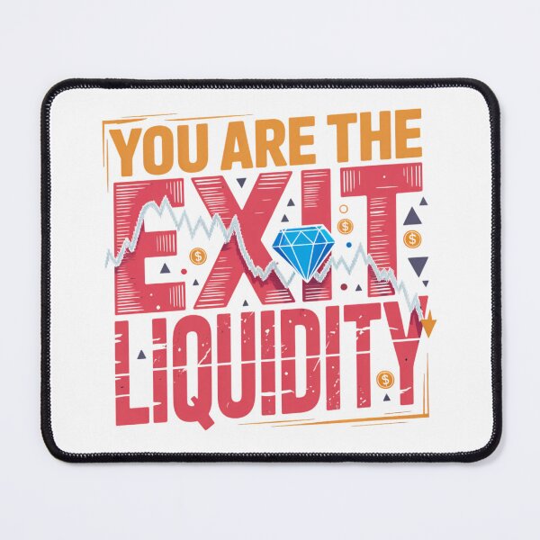 Item preview, You Are The Exit Liquidity Funny Crypto Trading Chart Design designed and sold by MerchlyMike.