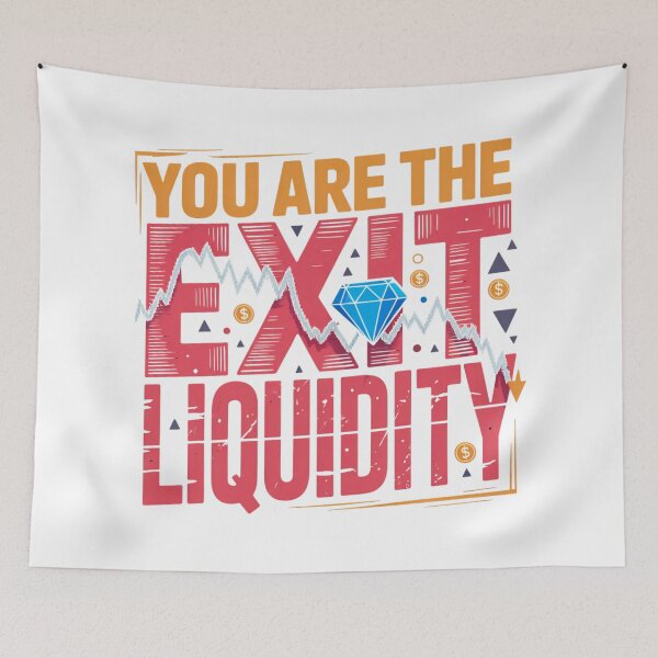 Item preview, You Are The Exit Liquidity Funny Crypto Trading Chart Design designed and sold by MerchlyMike.
