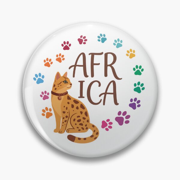 Item preview, Cute African Savannah Cat with Colorful Paw Prints designed and sold by banglalook.