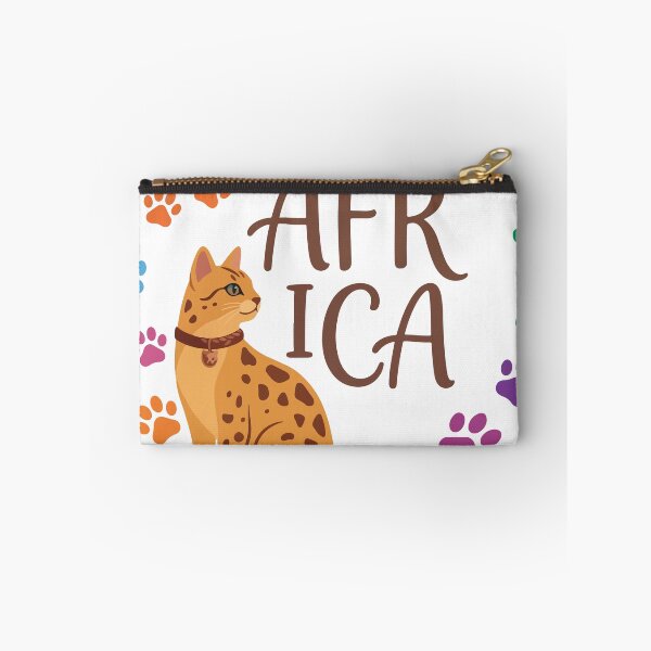 Item preview, Cute African Savannah Cat with Colorful Paw Prints designed and sold by banglalook.