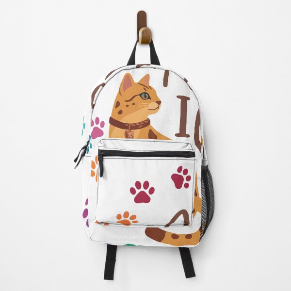 Item preview, Cute African Savannah Cat with Colorful Paw Prints designed and sold by banglalook.