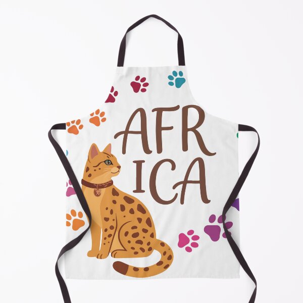 Item preview, Cute African Savannah Cat with Colorful Paw Prints designed and sold by banglalook.