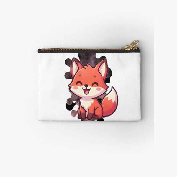 Item preview, Cute Chibi Fox Mascot with Dusty Pink Smoke Splash designed and sold by Animalloveus.