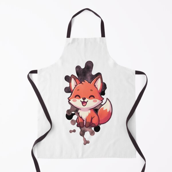 Item preview, Cute Chibi Fox Mascot with Dusty Pink Smoke Splash designed and sold by Animalloveus.