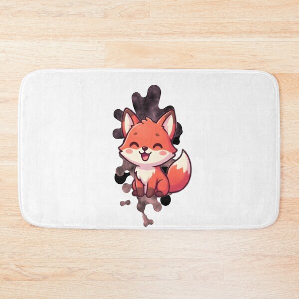 Item preview, Cute Chibi Fox Mascot with Dusty Pink Smoke Splash designed and sold by Animalloveus.