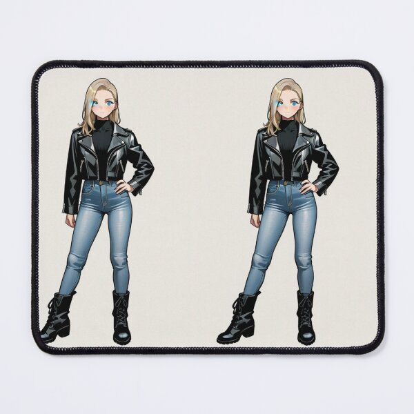 Item preview, Fashion - Man in Black Leather Jacket Slim Jeans Streetwear Anime designed and sold by AnimeShin.