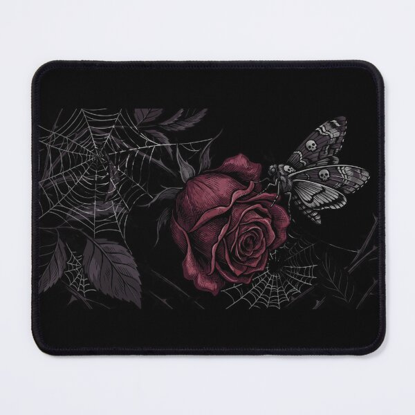 Item preview, Dark Romantic Poetcore Death Head Moth Velvet Rose Gothic Art designed and sold by Sunday Social Club.