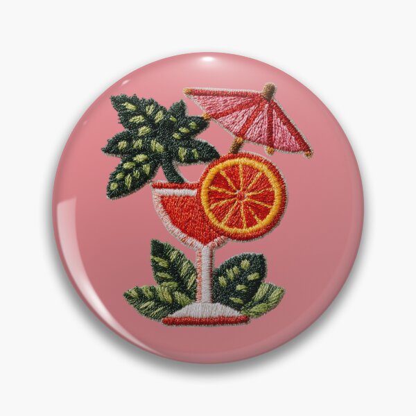 Item preview, Citrus Cocktail Embroidery Patch Art designed and sold by MegaNovaArt.