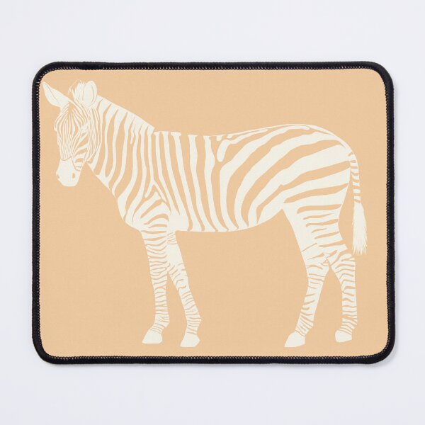 Item preview, Cream Monochrome Zebra on Light Orange Scandinavian Style Animal Illustration designed and sold by Nasdigitalart.