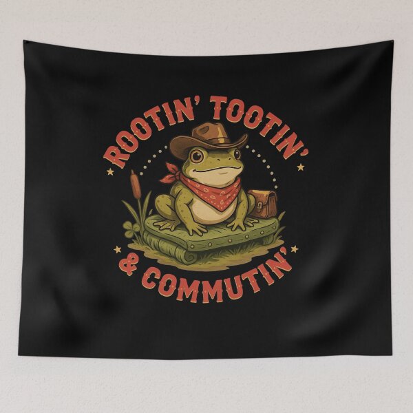 Item preview, Cowboy Frog Shirt - Rootin Tootin Commutin Funny Western Frog Gift designed and sold by EXATEES  ⭐⭐⭐⭐⭐.