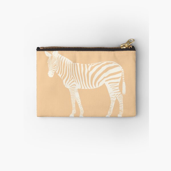 Item preview, Cream Monochrome Zebra on Light Orange Scandinavian Style Animal Illustration designed and sold by Nasdigitalart.