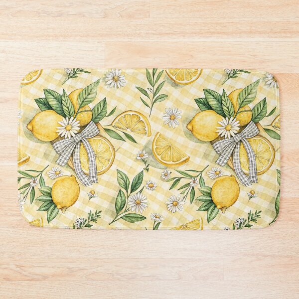 Item preview, Lemon Daisy Gingham Cottagecore Pattern designed and sold by Petal & Pattern Co.