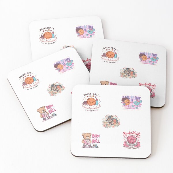 Item preview, Cute Kawaii Basketball Pastel Pink Vibes Set designed and sold by madebyjulia7.
