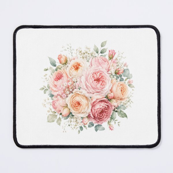Item preview, Pink Rose Bouquet Watercolor Art Print | Romantic Blush Peach Garden Roses | Feminine Floral Wall Decor designed and sold by Panom Suavichien.