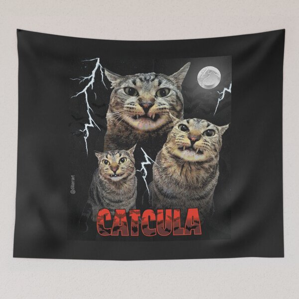 Item preview, Gothic Aesthetic Vampire Cat Design: Meme Cat Catcula Mushu  designed and sold by dillarrart.