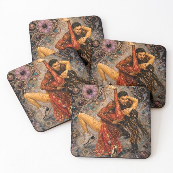 Item preview, Mosaic Ice Dance Passion Artwork - Guillaume Cizeron and Laurence Fournier Beaudry  designed and sold by origin-arthouse.