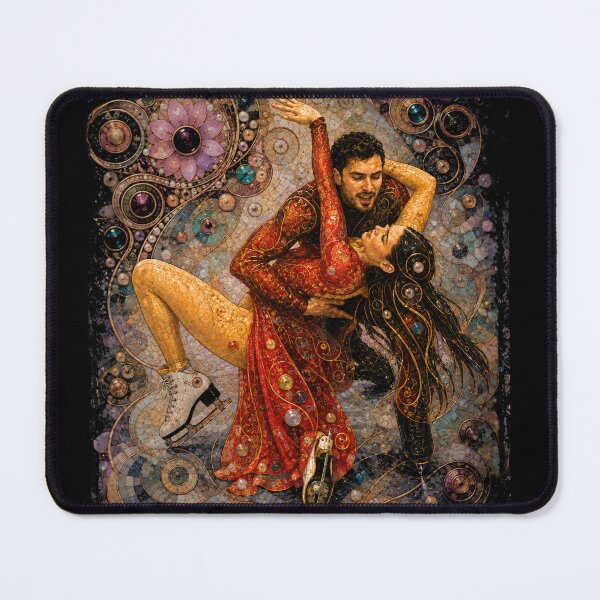 Item preview, Mosaic Ice Dance Passion Artwork - Guillaume Cizeron and Laurence Fournier Beaudry designed and sold by origin-arthouse.