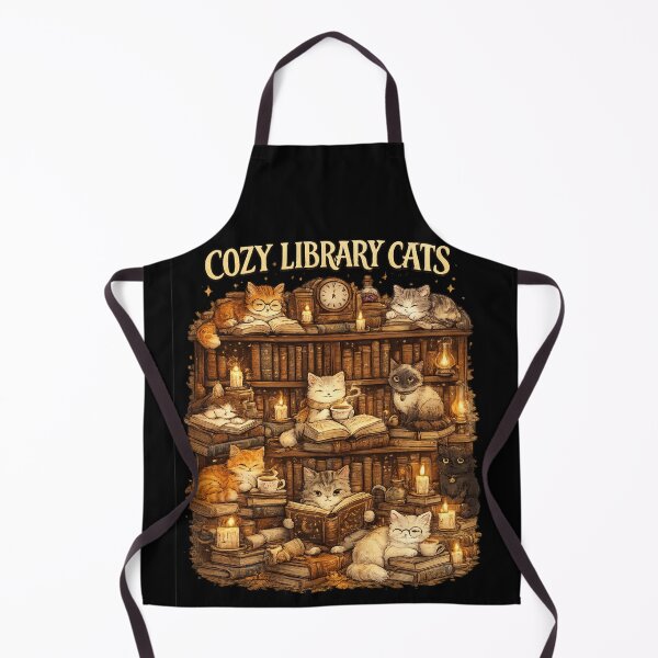Item preview, Cozy Library Cats | Cute Book Lover Cat Art designed and sold by GokuCreative .