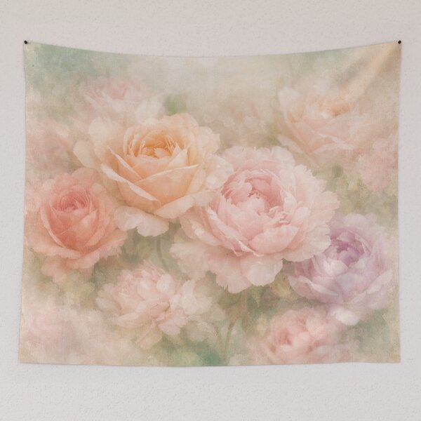 Item preview, Vintage Pastel Peonies and Roses Floral Watercolor designed and sold by Owcomm.