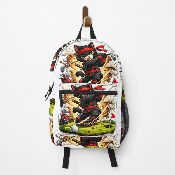 Item preview, Funny Ninja Cat Golfer – Cartoon Golf Design designed and sold by missprint57.