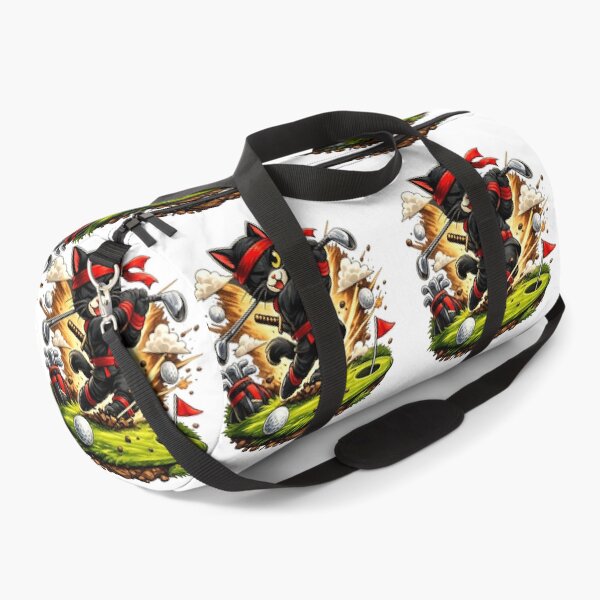 Item preview, Funny Ninja Cat Golfer – Cartoon Golf Design designed and sold by missprint57.