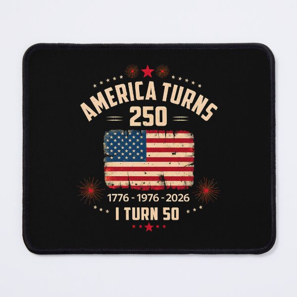 Item preview, America Turns 250 I Turn 50 Vintage Flag designed and sold by LunaMagicStudio.
