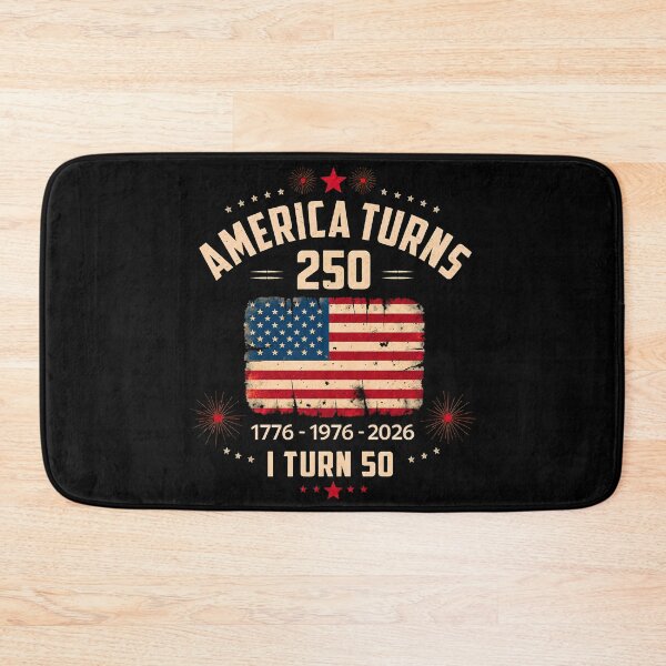 Item preview, America Turns 250 I Turn 50 Vintage Flag designed and sold by LunaMagicStudio.