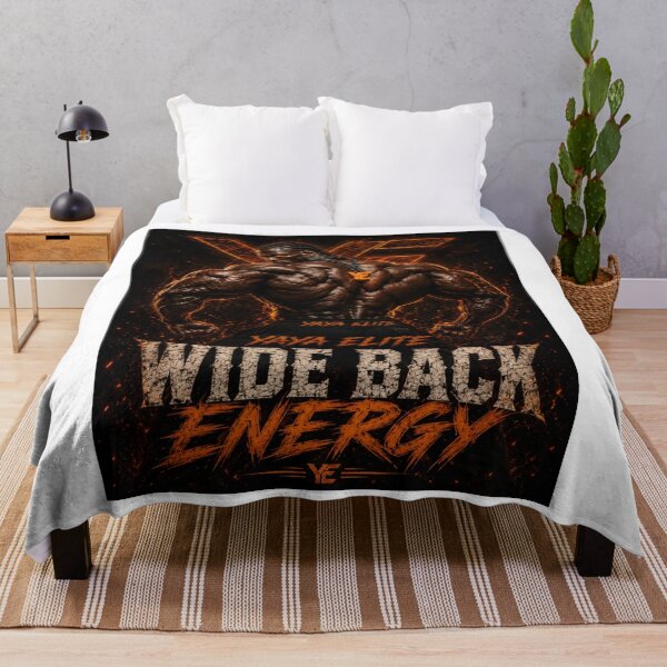 Item preview, WIDE BACK ENERGY – YAYA ELITE Dark Gym Motivation Design designed and sold by YAYA ELITE STREETWEAR.