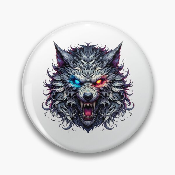 Item preview, Neon Cyber Wolf Head – Glowing Eyes Dark Fantasy Graphic designed and sold by eventdesign77.