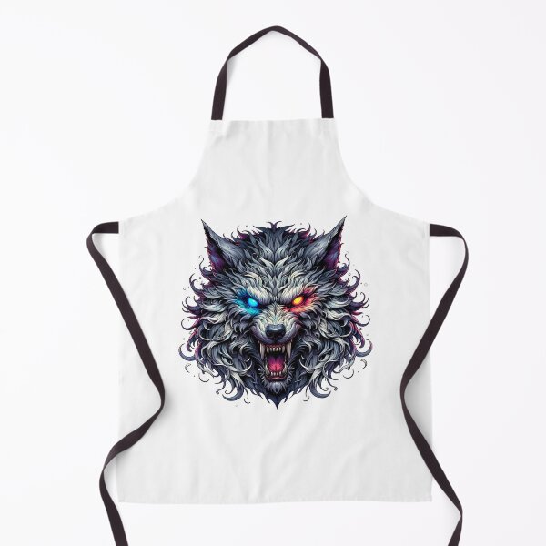 Item preview, Neon Cyber Wolf Head – Glowing Eyes Dark Fantasy Graphic designed and sold by eventdesign77.
