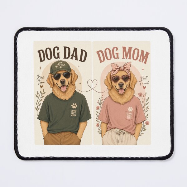 Item preview, Matching Dog Dad and Dog Mom Kawaii Golden Retriever Set designed and sold by Ashley critters.