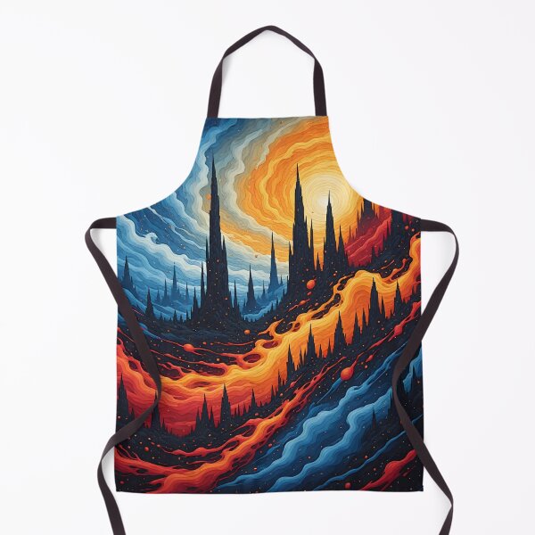 Item preview, Epic Dark Fantasy City with Lava Rivers and Cosmic Vortex Sky designed and sold by MegaStore101.