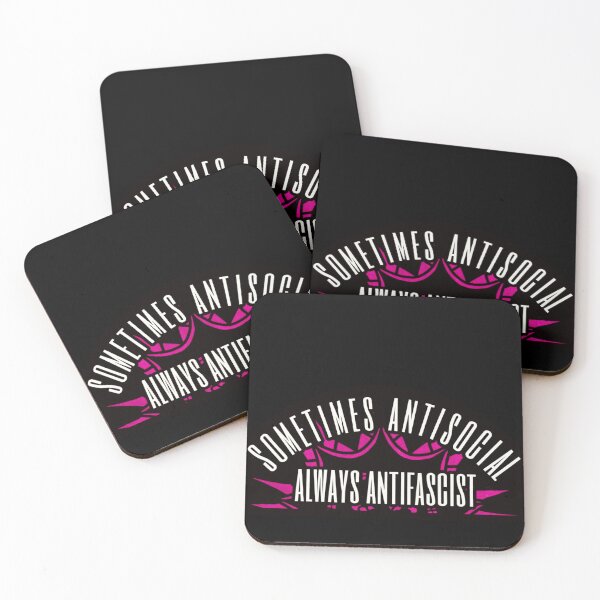 Item preview, Sometimes antisocial- always antifascist designed and sold by Scattered Mind Designs: Consistency is hell. .