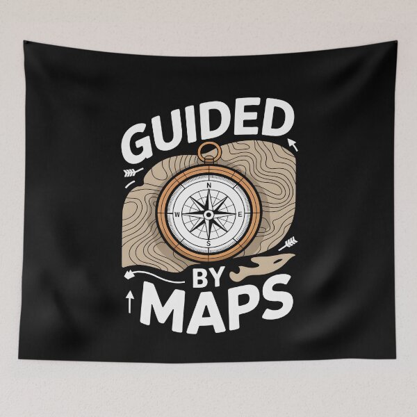 Item preview, Guided By Maps Contour Lines Map designed and sold by MooonTees.