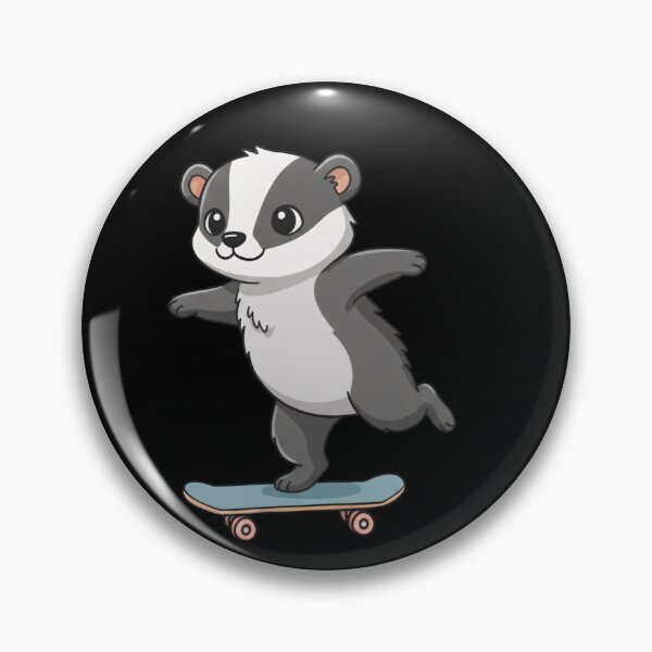 Item preview, Funny Badger Skateboard Skating Zoo Boys Girls Kids designed and sold by rafaeltto.