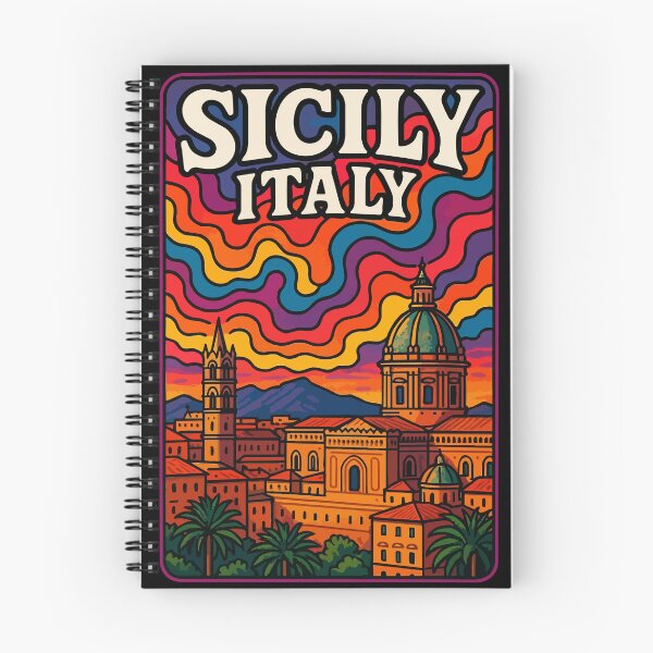 Item preview, Sicily Palermo Cityscape Italy Trippy Art Travel designed and sold by TomFrontierArt.