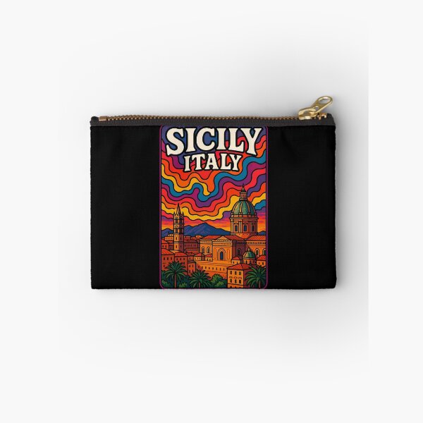 Item preview, Sicily Palermo Cityscape Italy Trippy Art Travel designed and sold by TomFrontierArt.
