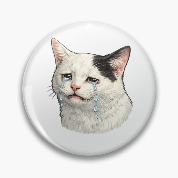 Item preview, Realistic Hand-Drawn Crying Cat designed and sold by Linework Studio.