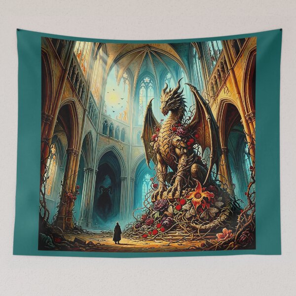 Item preview, Dark Gothic Art &amp; Fine Art Prints (1:1 Square Posters) designed and sold by Cyber-ART-Studio.