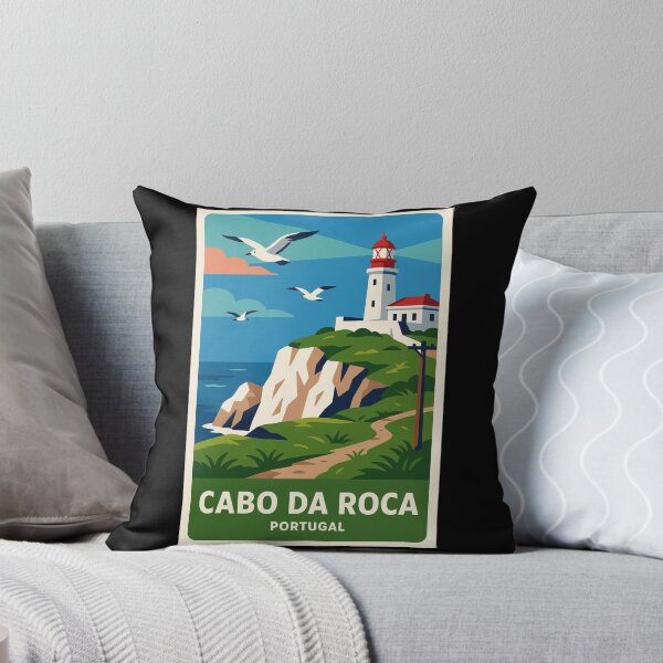 Item preview, Cabo da Roca Portugal – Retro Lighthouse Travel designed and sold by just-quotes.