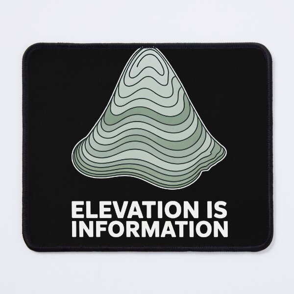 Item preview, Elevation Is Information Contour Lines designed and sold by MooonTees.