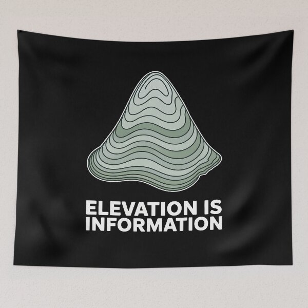 Item preview, Elevation Is Information Contour Lines designed and sold by MooonTees.