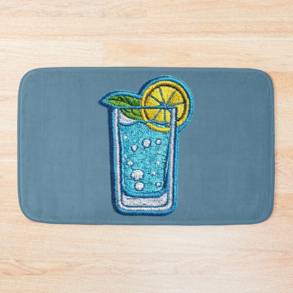 Item preview, Blue Lemon Soda Embroidery Patch Art designed and sold by MegaNovaArt.
