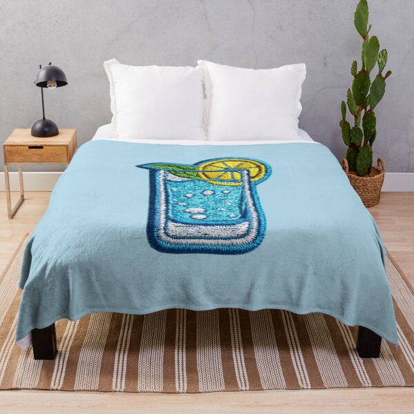 Item preview, Blue Lemon Soda Embroidery Patch Art designed and sold by MegaNovaArt.